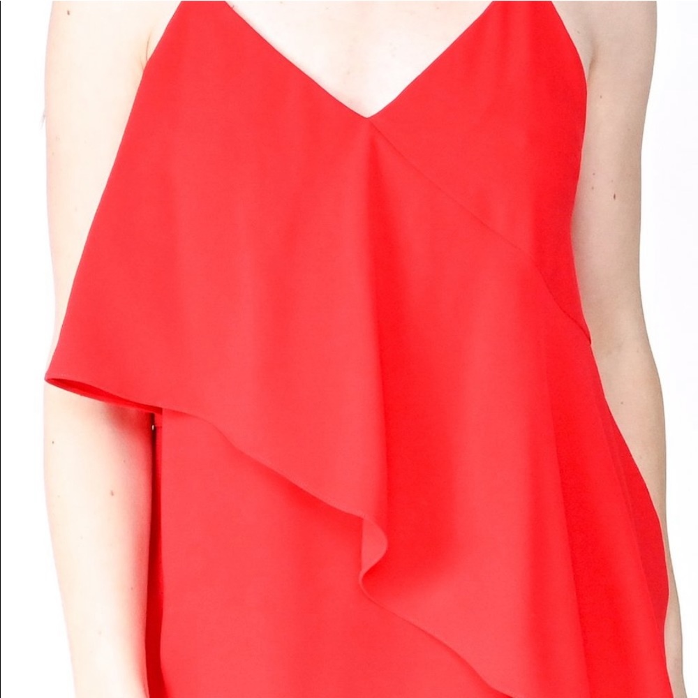 Amanda Uprichard Red Ruffle Top - Picture 2 of 9